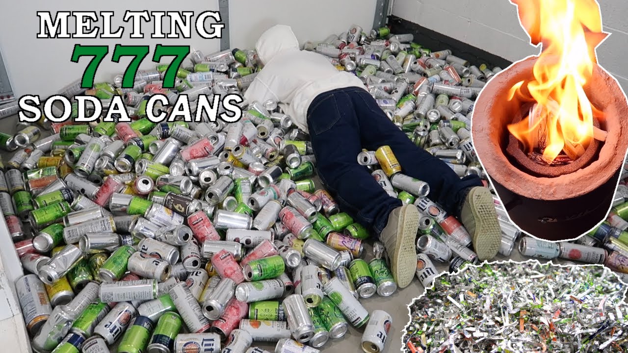 Melting 777 Aluminum Cans At Home Massive Can Meltdown ASMR YouTube
