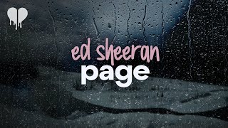 ed sheeran - page (lyrics)