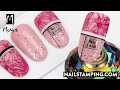 💅🌷Stamping nail art with sticker and mermaid glitter (nailstamping.com)