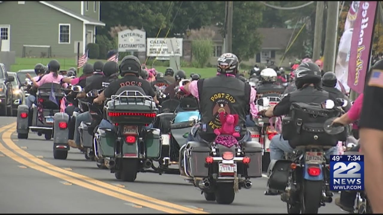 7th Annual Wicked in Pink Motorcylcle Run takes off in Southampton