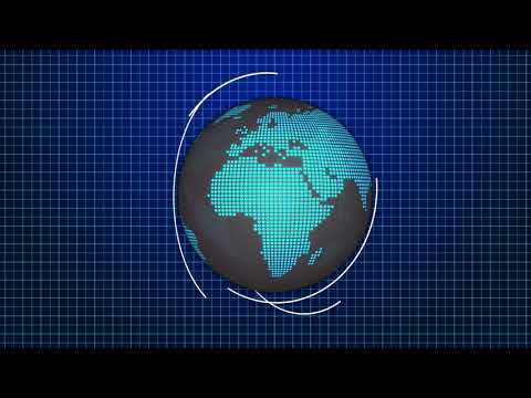 Futuristic Connection Earth Dots Animation