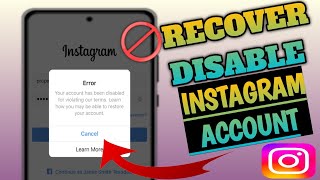 Instagram Account Disabled how to get back | How to Recover Disabled Instagram Account (Reactivate)