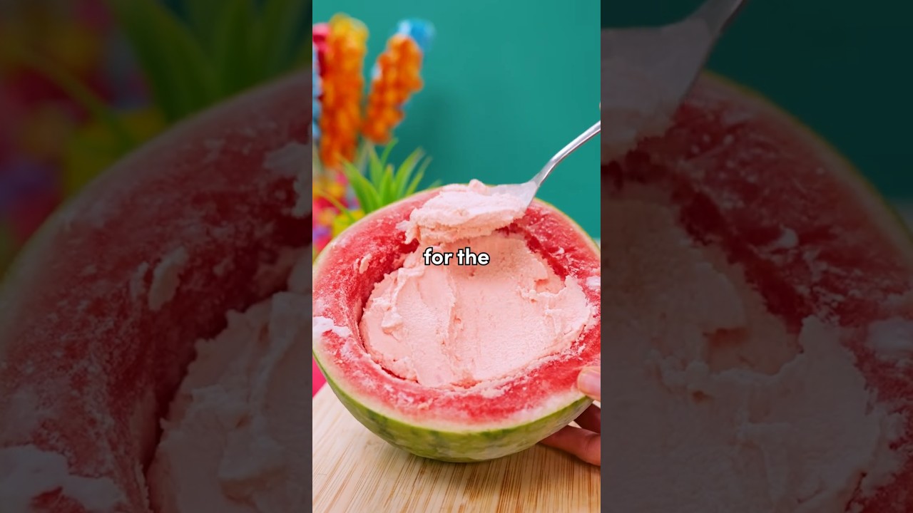 Testing VIRAL watermelon ice cream! (it's messy)