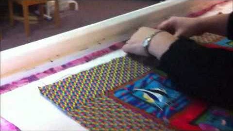 Loading your quilt top onto the frame part two