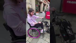 Trying A Power Assist Wheelchair!? ♿️👏🏻  #disability #wheelchair