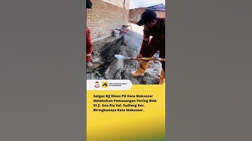 Satuan Tugas BJJ Dinas PU Lakukan Pemasangan Paving Blok Di Jl Goa Ria Sudiang