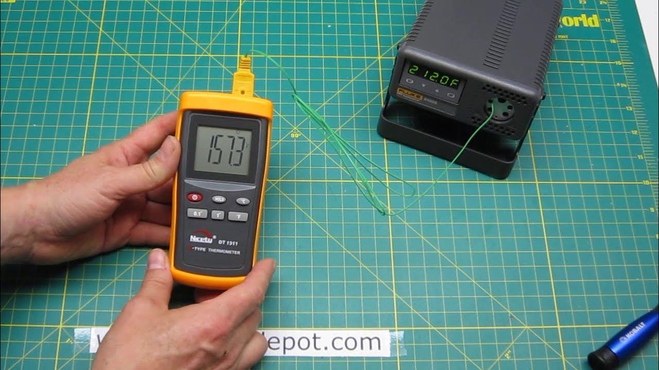 Digital k-Type Thermocouple Thermometer with Angled High Temperature  Surface Probe Sensor