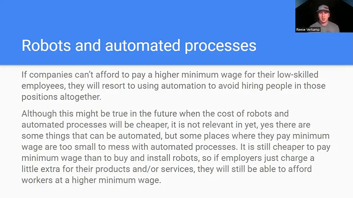 Debate against why Minimum Wage Should be Increased to $15