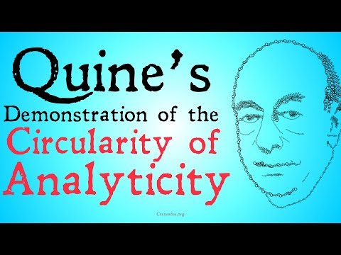 Quine&rsquo;s Demonstration of the Circularity of Analyticity