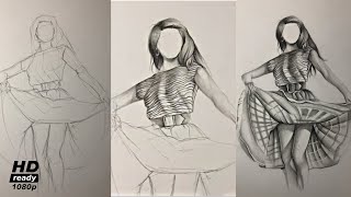 Dibujando Silueta de CHICA Bailando /Figura Humana || LuisGarciaArts