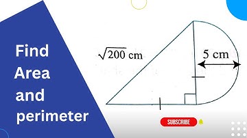 Find Area & Perimeter of a Right Triangle with a Semicircle #mensuration #olevelmath #igcse #sat