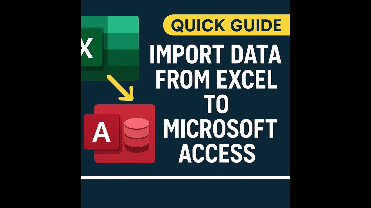 ➡️Import Data from Excel to Access
