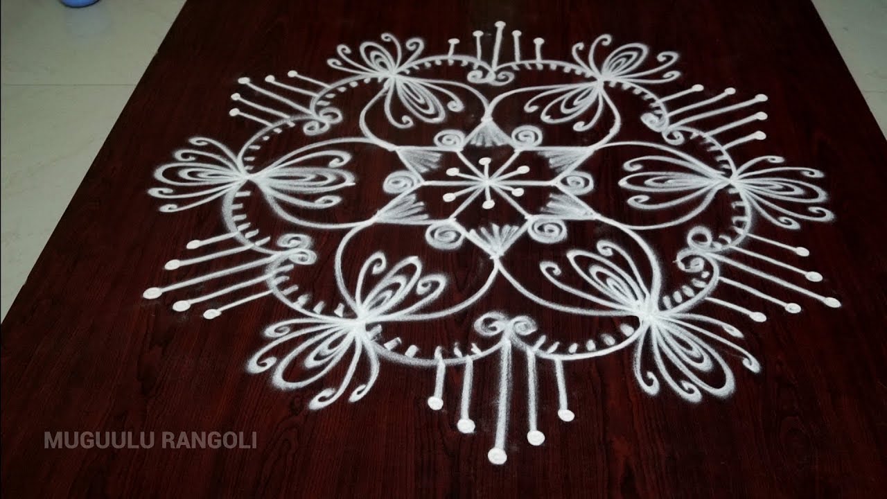 5 dots rangoli designs simple 5 dots kolam simple kolam with 5 dots poo ...