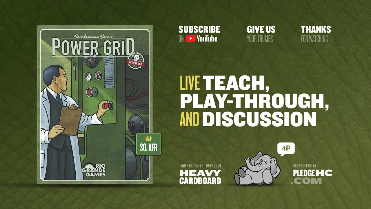 Power Grid - South Africa- 4p Teaching, Play-through, & Round table by Heavy Cardboard