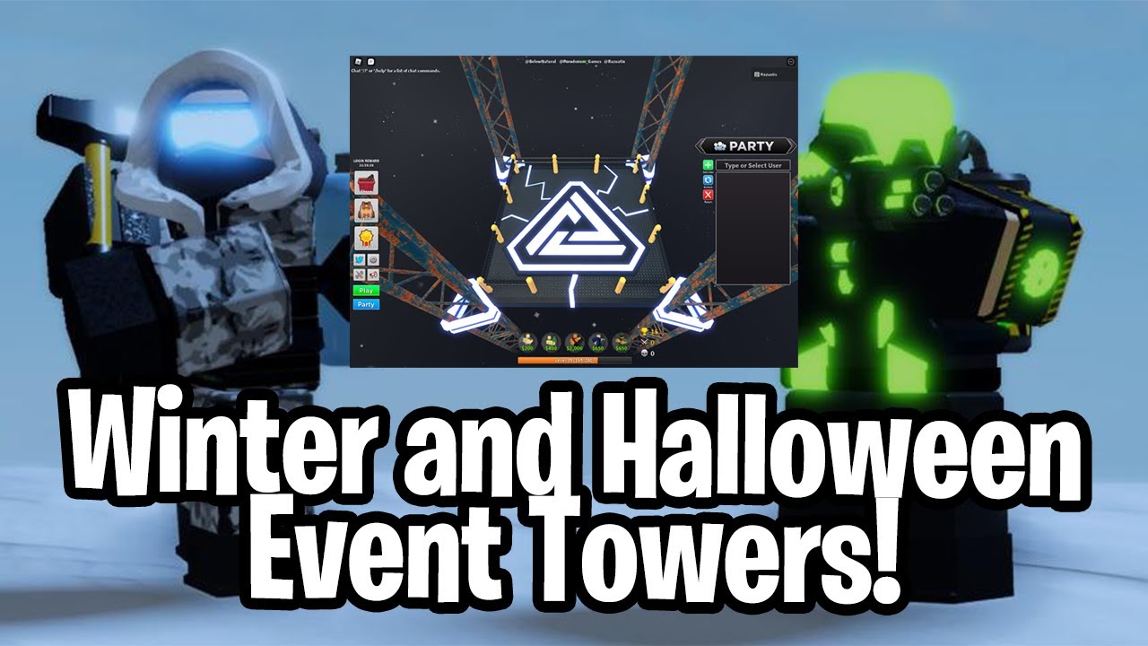 New Winter Halloween Update Event Towers Tower Defense Simulator Roblox Youtube - roblox winter simulator