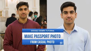 Make Passport Size Photo from A Casual Photo | Google Gemini Tutorial screenshot 3