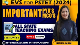 PSTET 2024 EVS Preparation || Previous Year Questions (Session: 55) || TET BUZZER Academy, Bti, Abh