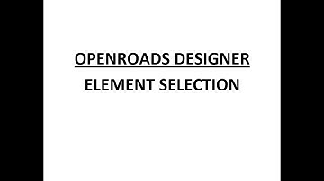 ORD - MicroStation - 3.1 - Element Selection