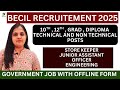BECIL Jobs 2025 | No Exam Government Vacancy | Full Notification Out! | Various Posts Out