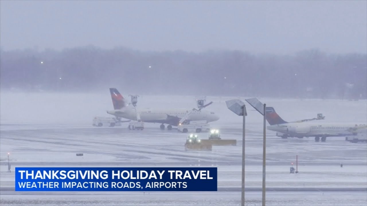 Holiday travel: Winter storm warnings as snow and ice cause travel ...