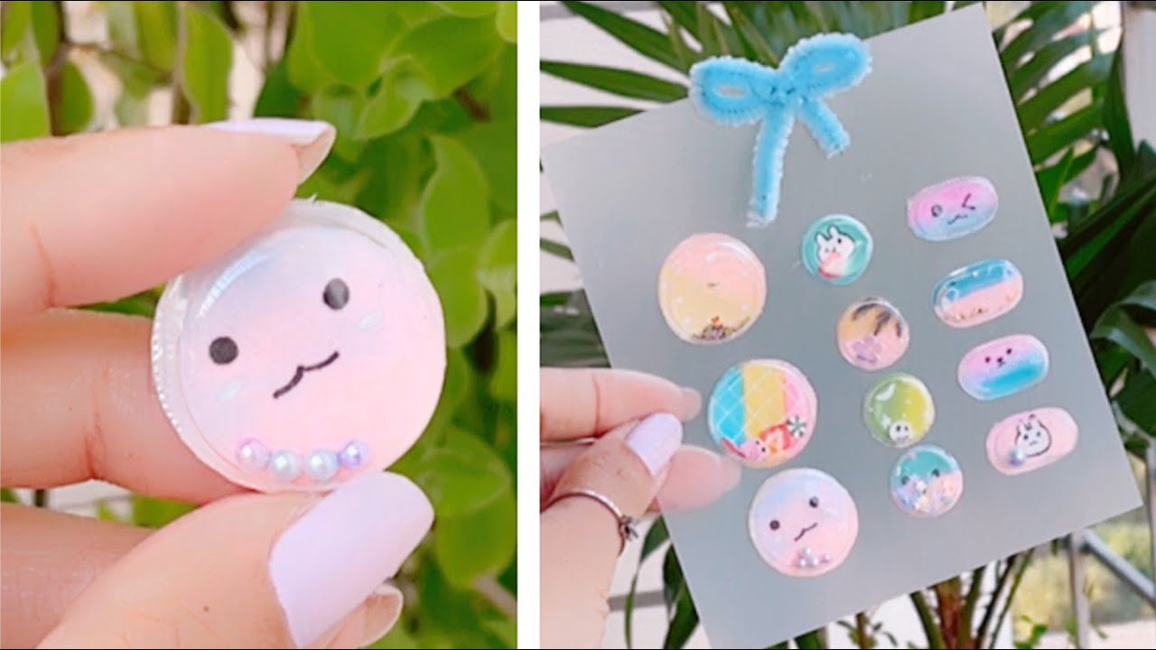 How to make 3D cute stickers at home _ DIY 3D sticker 