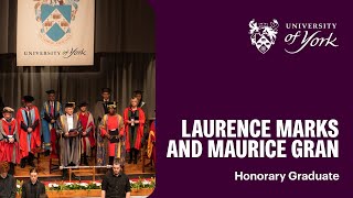 Laurence Marks and Maurice Gran receive an honorary degree at the University of York