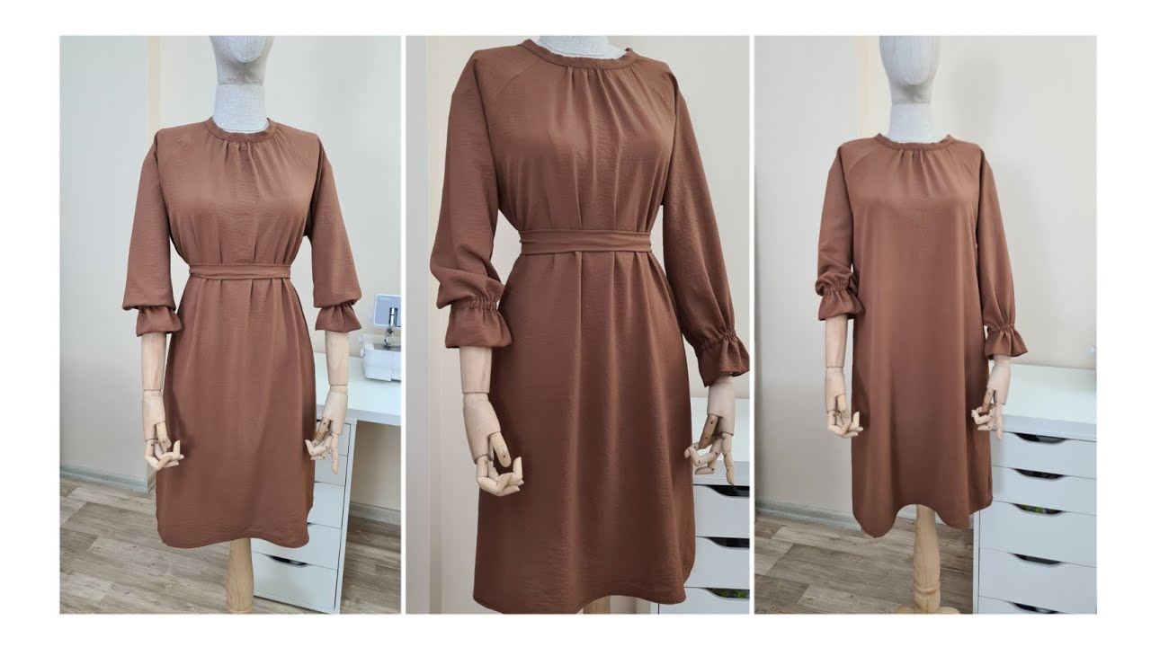 Размер 38. Раскрой и пошив платья-туники / Изготовление туники с рукавами реглан