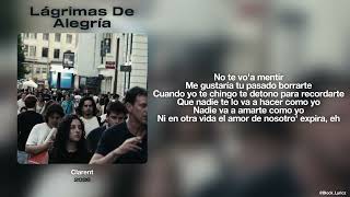 Information Letra // Lágrimas De Alegría - Clarent | NO PASA NADA HOMBRE News