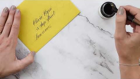 Addressing a Pointed Pen Calligraphy Envelope Time Lapse Video