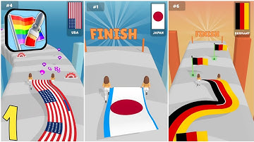 Flag Painters - Gameplay Walkthrough Part 1 - All Max Levels 1-15 (Android, iOS) New Mobile Game