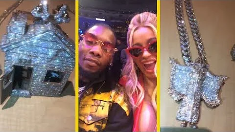 Offset Migos Shows Off 'Trap House' Chain Cardi B Gave Him!