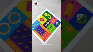 Unique Makar Sankranti Rangoli 🪁 Haldi Kunku Rangoli 😍 #shorts #rangoli #makarsankranti #art #viral