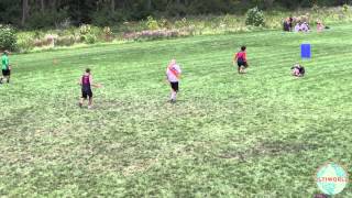 High Five's Johnny Bansfield Flies For A Catch Block