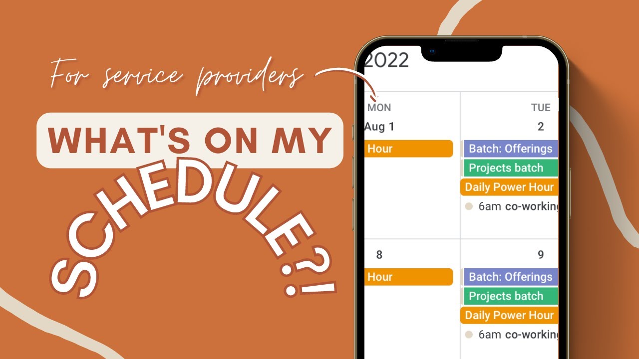 4 things every service provider MUST have on their schedule