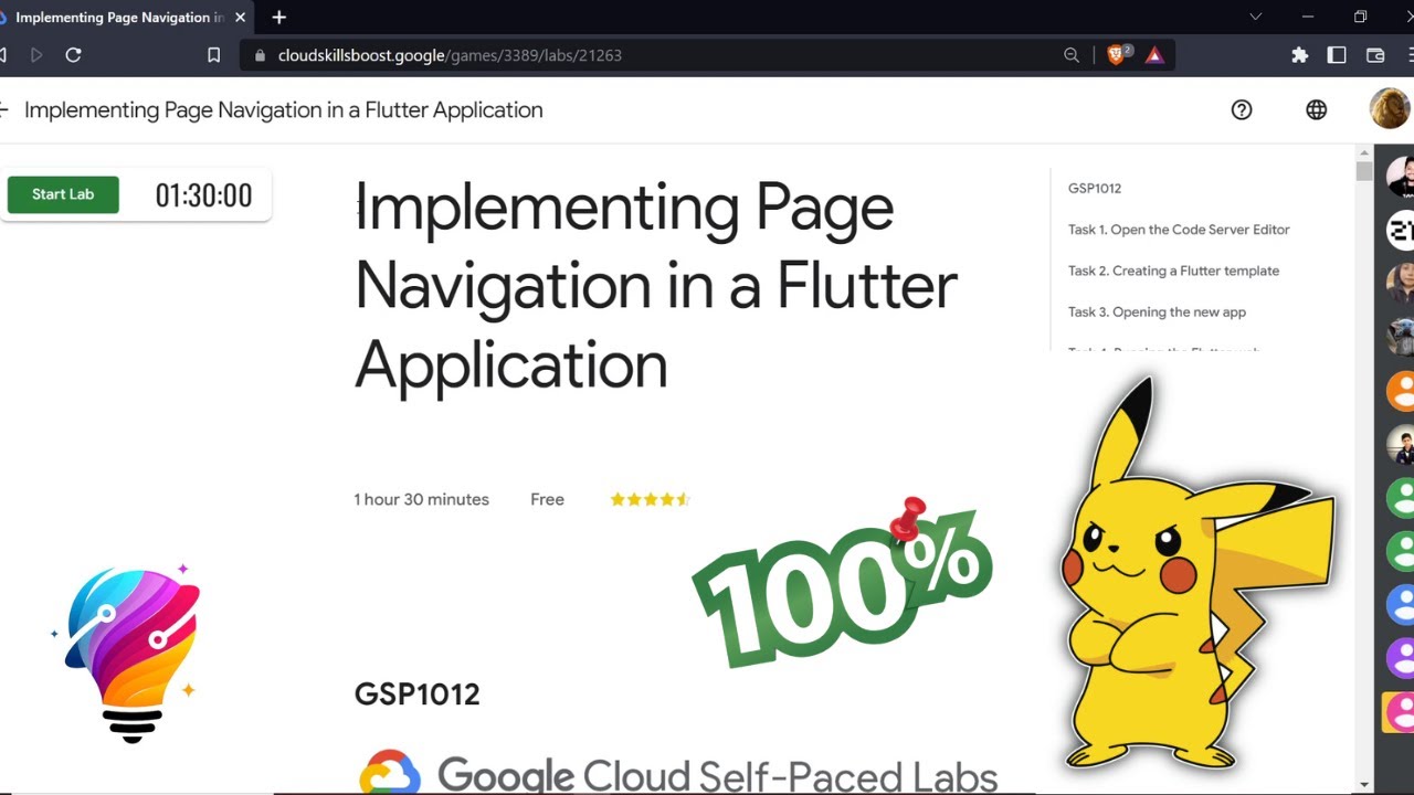 Implementing Page Navigation in a Flutter Application || [GSP1012 ...