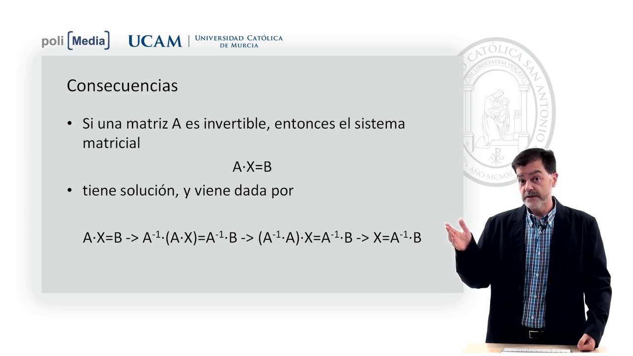 Álgebra Lineal - Matriz Inversa - Jesús Soto - YouTube