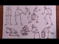 How to draw stick figures for beginners  bending figures drawing  nift uceednidbfanata