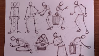 How To Draw Stick Figures For Beginners Bending Figures Drawing Nift, Uceed,Nid,Bfa,Nata