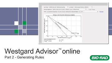 Bio-Rad Westgard Advisor online Training for UnityWeb 2.0 - Part 2 - Generating Rules