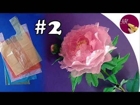 Video Làm hoa mẫu đơn từ túi nylon | How to make beautiful... - youtube
