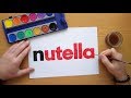 How to draw a nutella logo - Come disegnare il logo di nutella