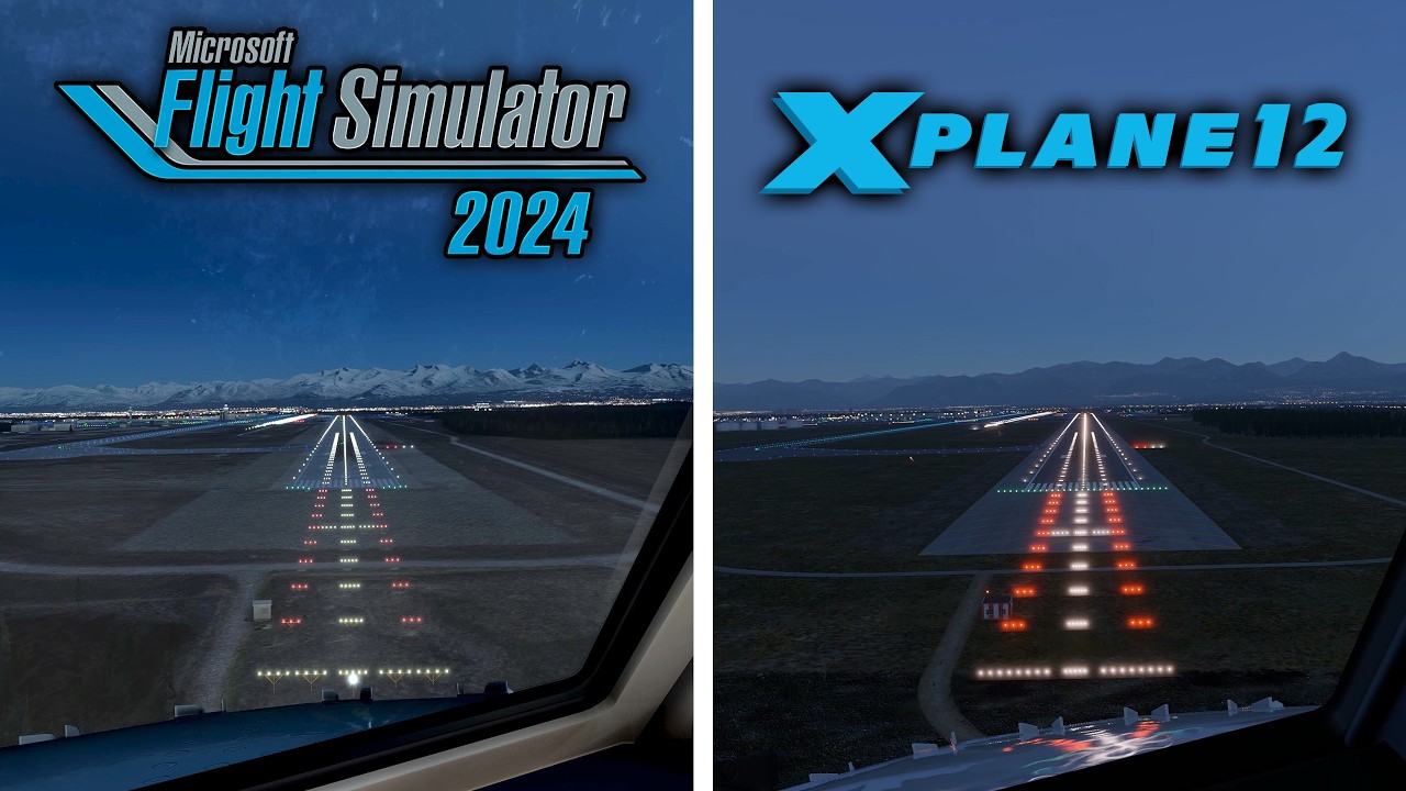 Microsoft Flight Simulator 2024 vs X-Plane 12 | Side-by-Side Comparison (4K)