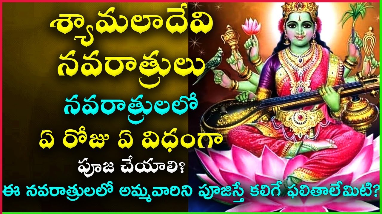 Shyamala Navaratri 2024 Dates Shyamala Navaratri Pooja Vidhanam