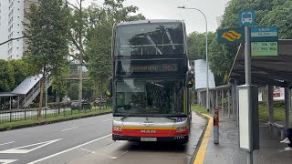Tower Transit SG MAN ND323F A95 (Batch 1) SMB5903Y on Service 963 departing Bus Stop 43619