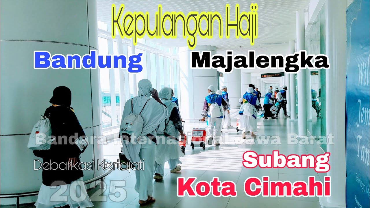 KEPULANGAN HAJI KLOTER 28 KAB. BANDUNG MAJALENGKA SUBANG & KOTA CIMAHI #haji2025 #automobile #travel