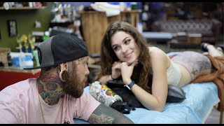 I Sound Like SteveO and Amanda Gets Her Butt Tattooed!!!!  Chase Nolan Tattoos