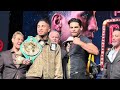 MARIO BARRIOS & RYAN GARCIA EXCHANGE WORDS DURING FACE OFF 
