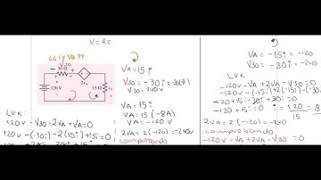 3-1 Ley de voltajes de Kirchhoff con fuente dependiente