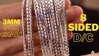 3mm Box Chain 8 Sided Diamond Cut