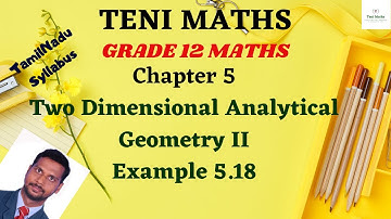 Grade 12 :Maths : Chapter 5: Two Dimensional Analytical Geometry Part II: Example 5.18